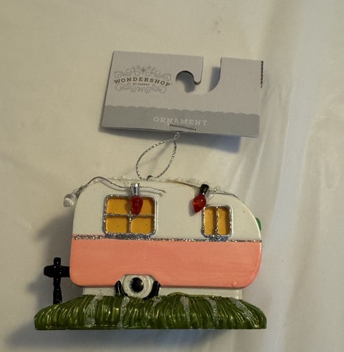 Airstream Christmas Ornament Camping Flamingo Car Truck Trailer Pink Girls - Picture 2 of 11
