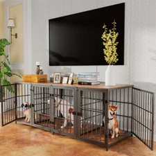 Furniture Style Dog Crate Large Indoor Aesthetic Dog Kennel Pet House Dog Cage