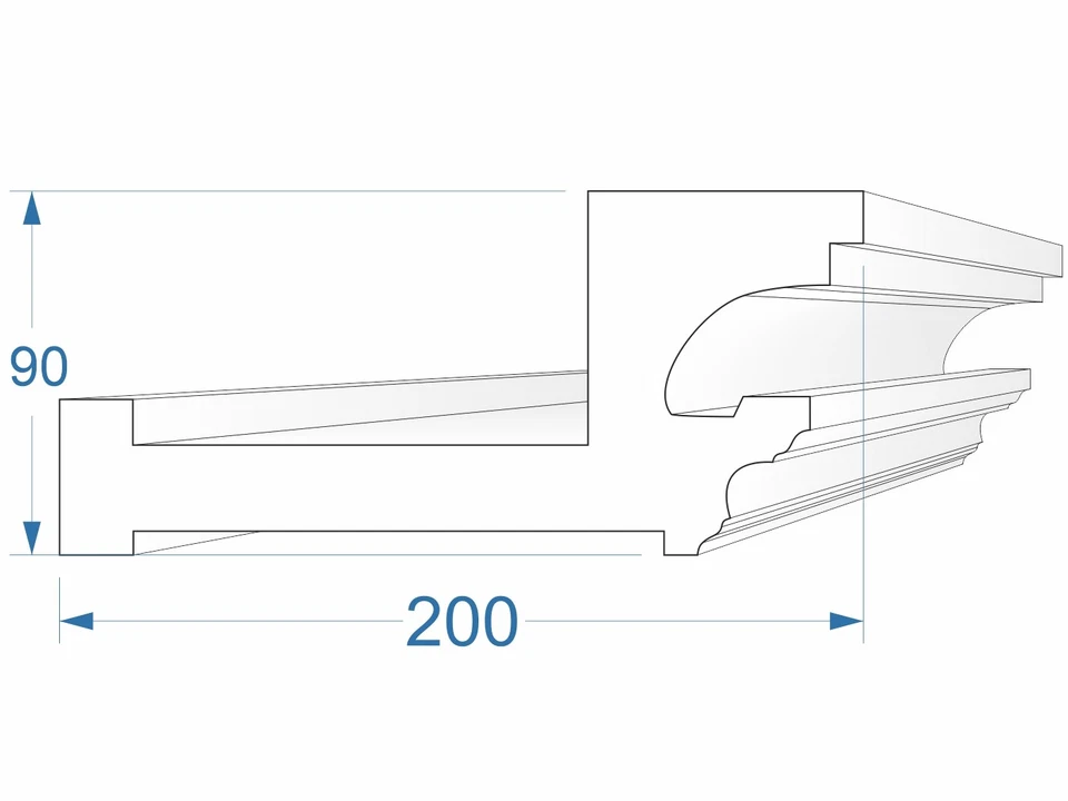 Baguettes en stuc ELHARE spot profil LED bande éclairage indirect lumière XPS... - Photo 4/4