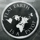 2019 1OZ Flat Earth PsyOp Proof Silver Shield - InfoIndCom Series .999 SSG Round