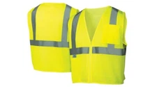 Pyramex RVZ2110 Type R ANSI Class 2 Safety Vest, Zip Up, 2 Pockets, S-4XL