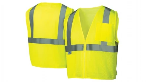Pyramex RVZ2110 Type R ANSI Class 2 Safety Vest, Zip Up, 2 Pockets, S-4XL - product listing photo