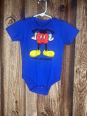 Disneyland Disney Mickey Mouse Baby One Piece 18 Months Blue