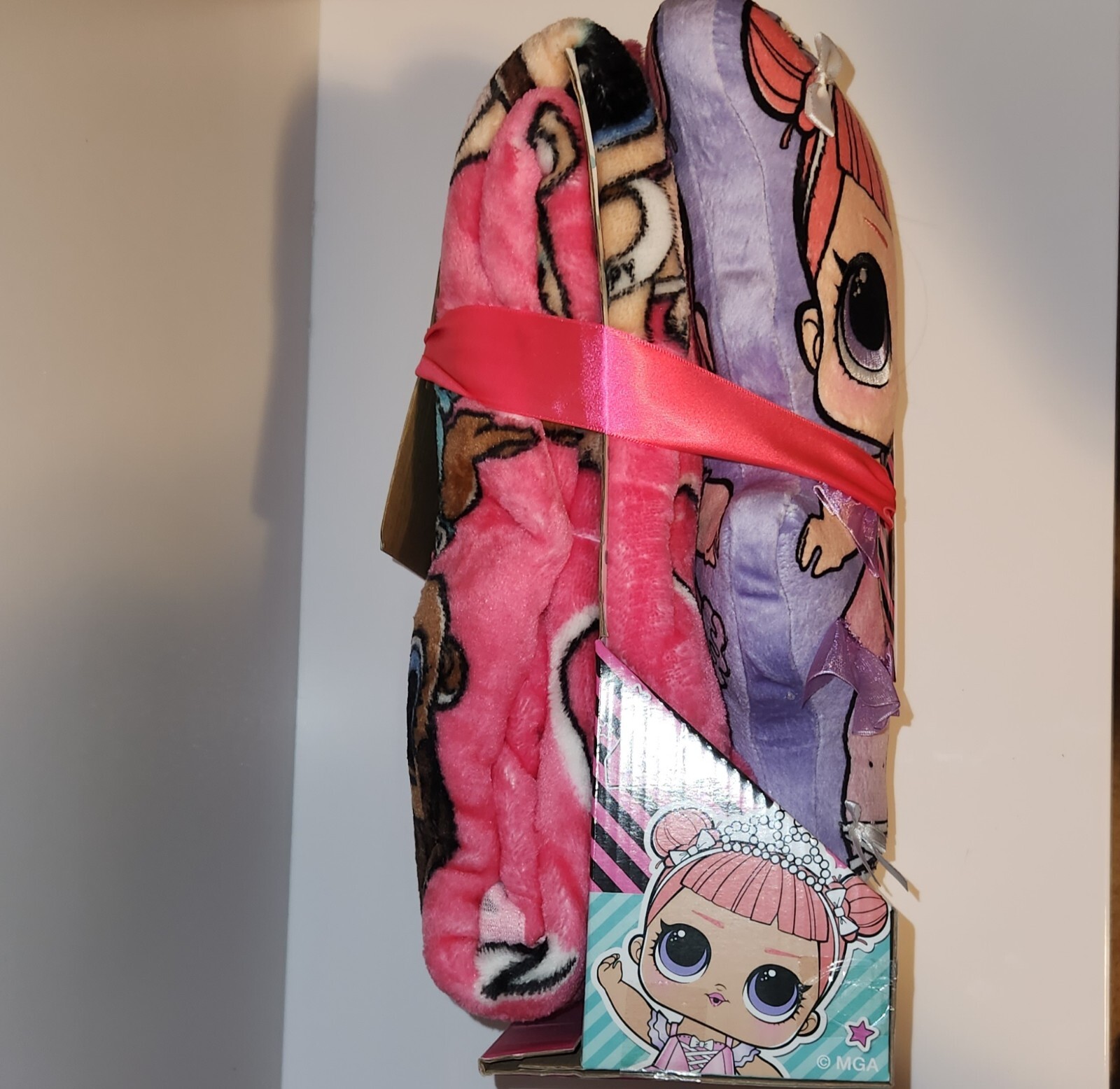 NEW MGA LOL Surprise Kids Character Pillow & Throw Set Glitterati NWT