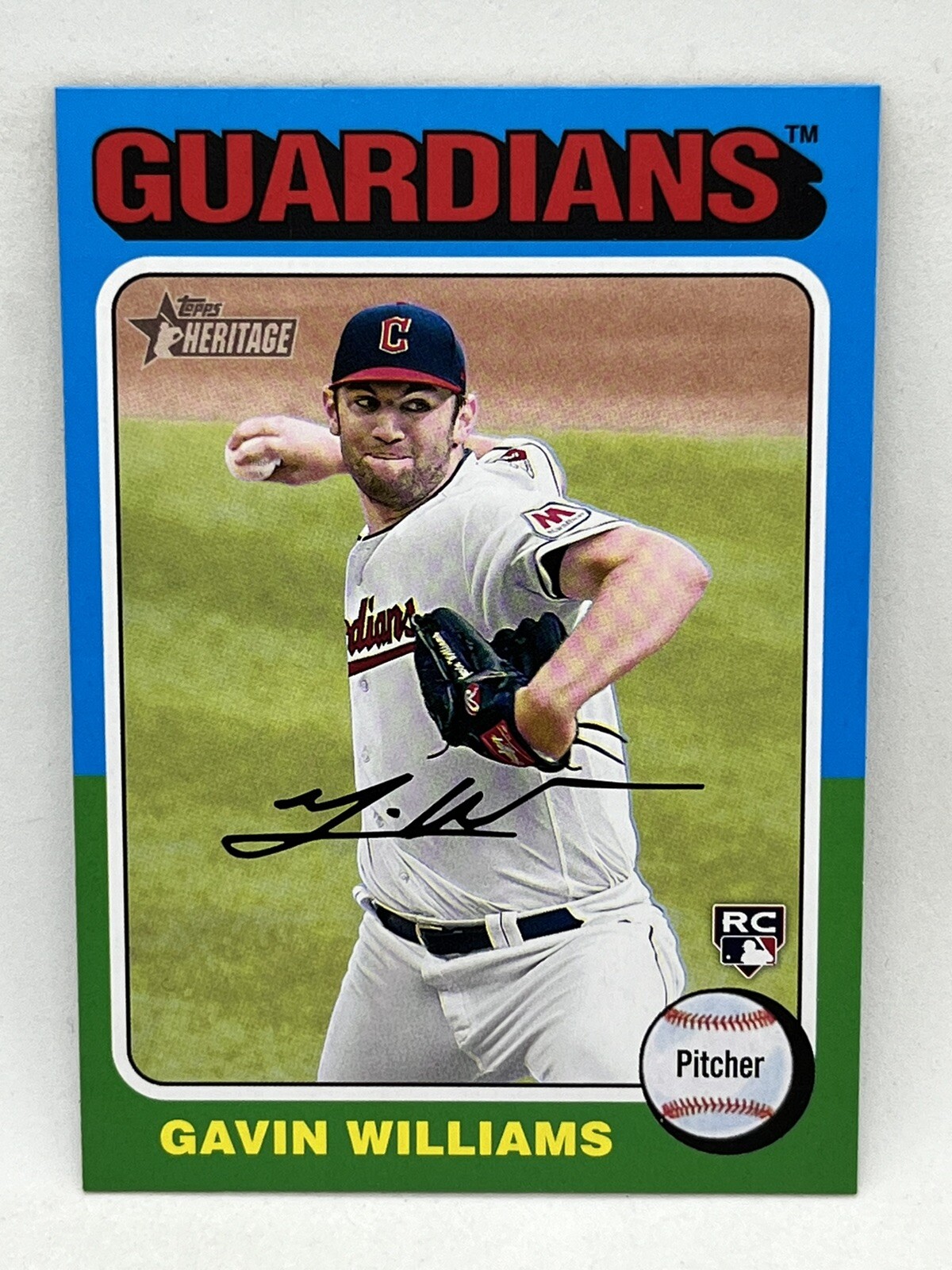 2024 Topps Heritage Gavin Williams Guardians RC Image Variation # 489