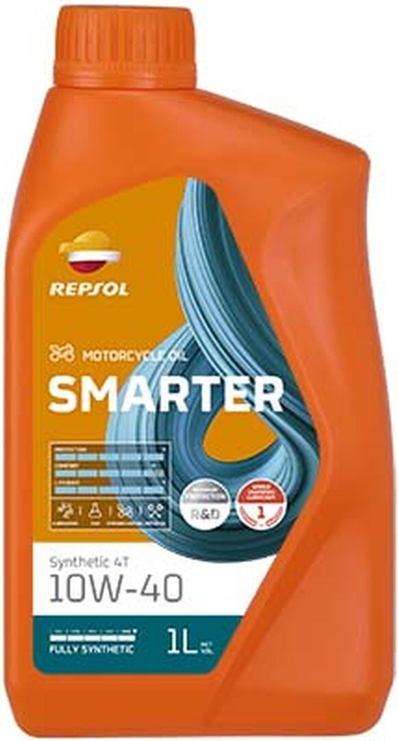Huile 10W40 Smarter Synthetic 4T protection anti-usure 1L