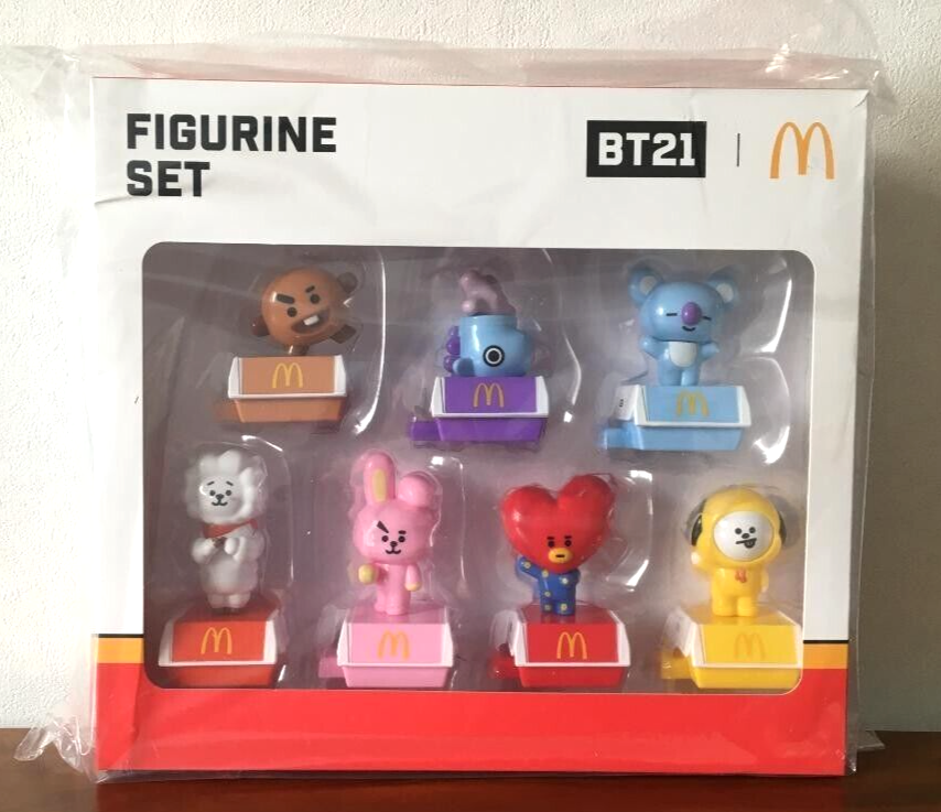 McDonalds BTS BT21 Figurine Set Collectors Figure New Korea