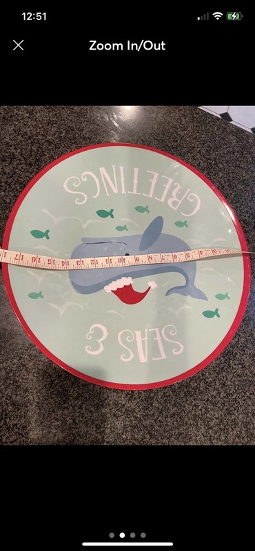 BRAND NEW CHRISTMAS WHALE LARGE MELAMINE SERVING PLATE