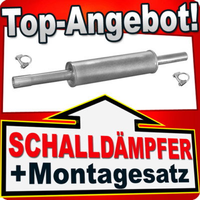 Mittelschalldämpfer für VW GOLF 3 III VENTO 1.4 1.6 1.8 60/75PS 1.9 D Auspuff