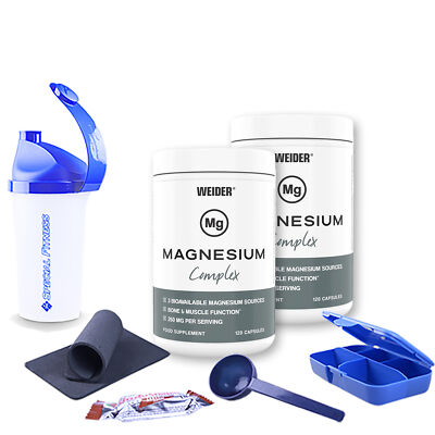 186,26 /kg WEIDER Magnesium Complex 2x 120 Kapseln + BONUS Nahrungsergänzung
