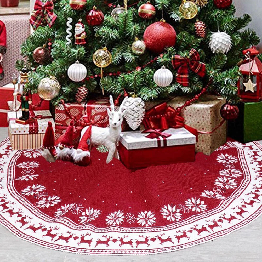 Long red christmas skirt cheap