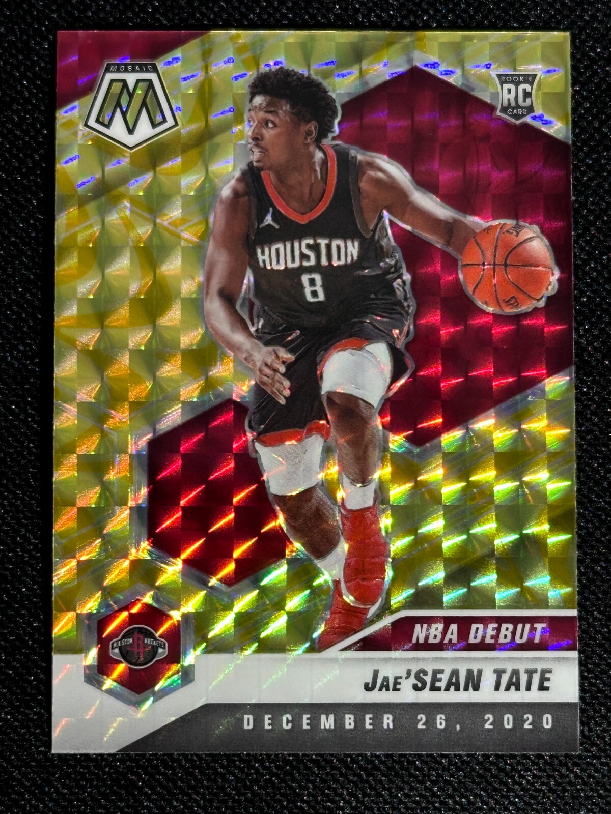 Jae'Sean Tate 2020-21 Panini Mosaic REACTIVE YELLOW PRIZM #265