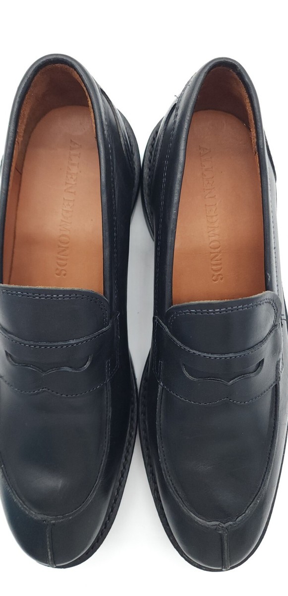 Allen Edmonds DENALI Penny Loafers Black Leather Slip On  display picture 1