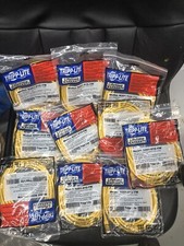 10ft Cat6 Gigabit Yellow Snagless Patch Cable RJ45 Male to Male 10 Cables Cat 6