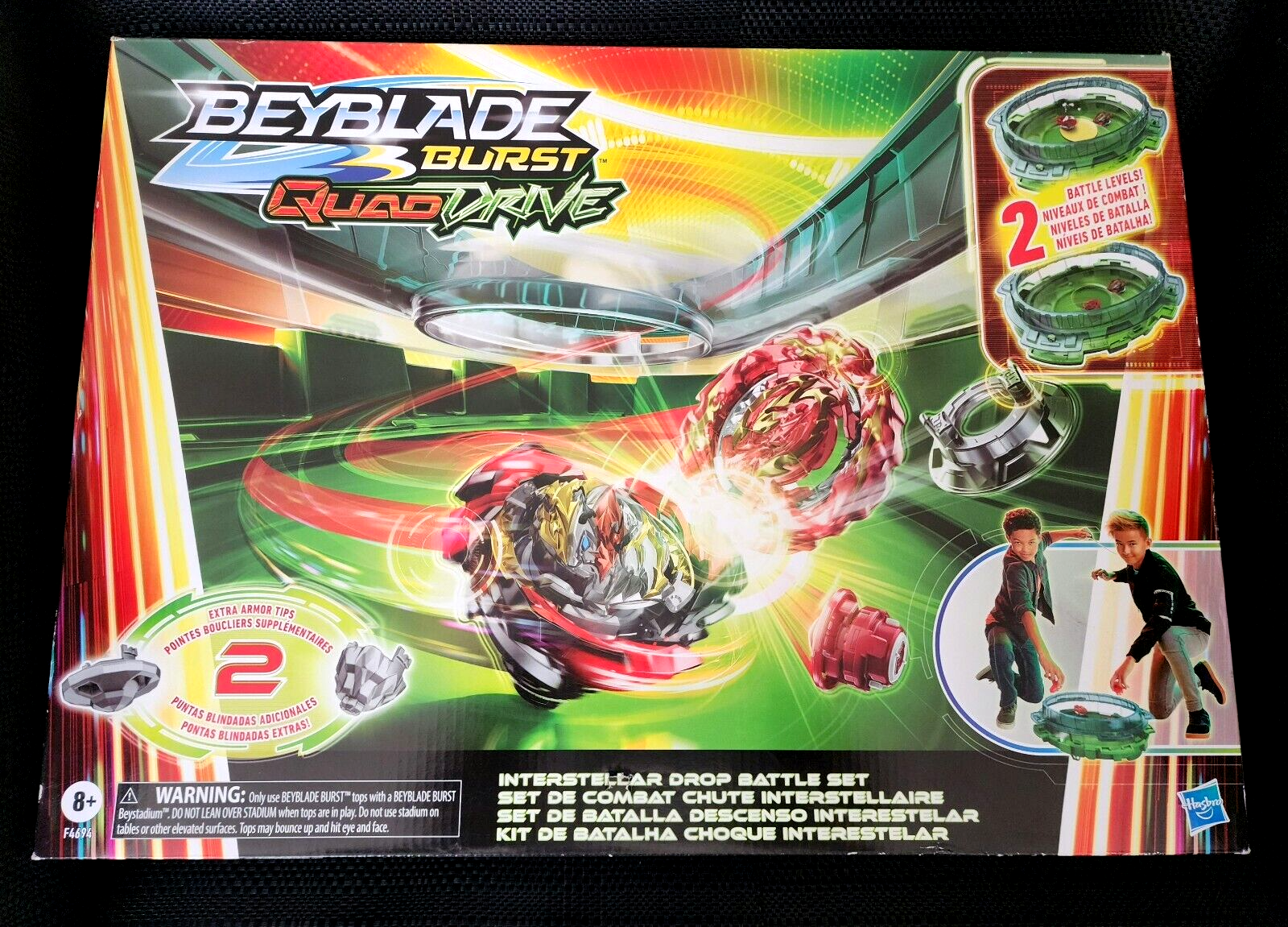 Hasbro F4694 Beyblade Burst QuadDrive Interstellar Drop Battle Set Game 