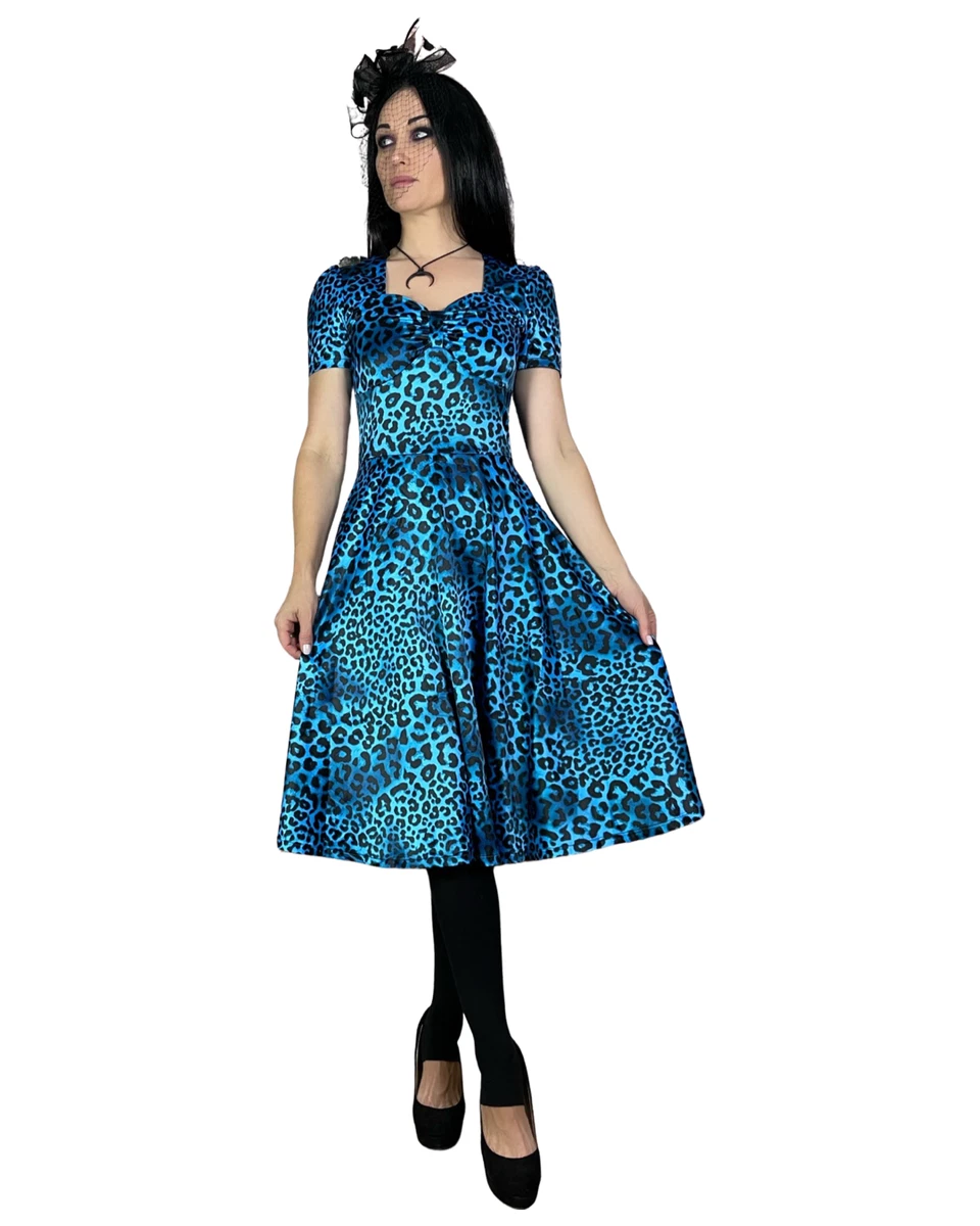 Leopard rockabilly dress cheap