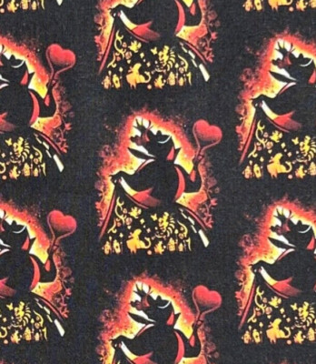 Disney Good Versus Evil | Alice In Wonderland Queen of Hearts 100% Cotton Fabric