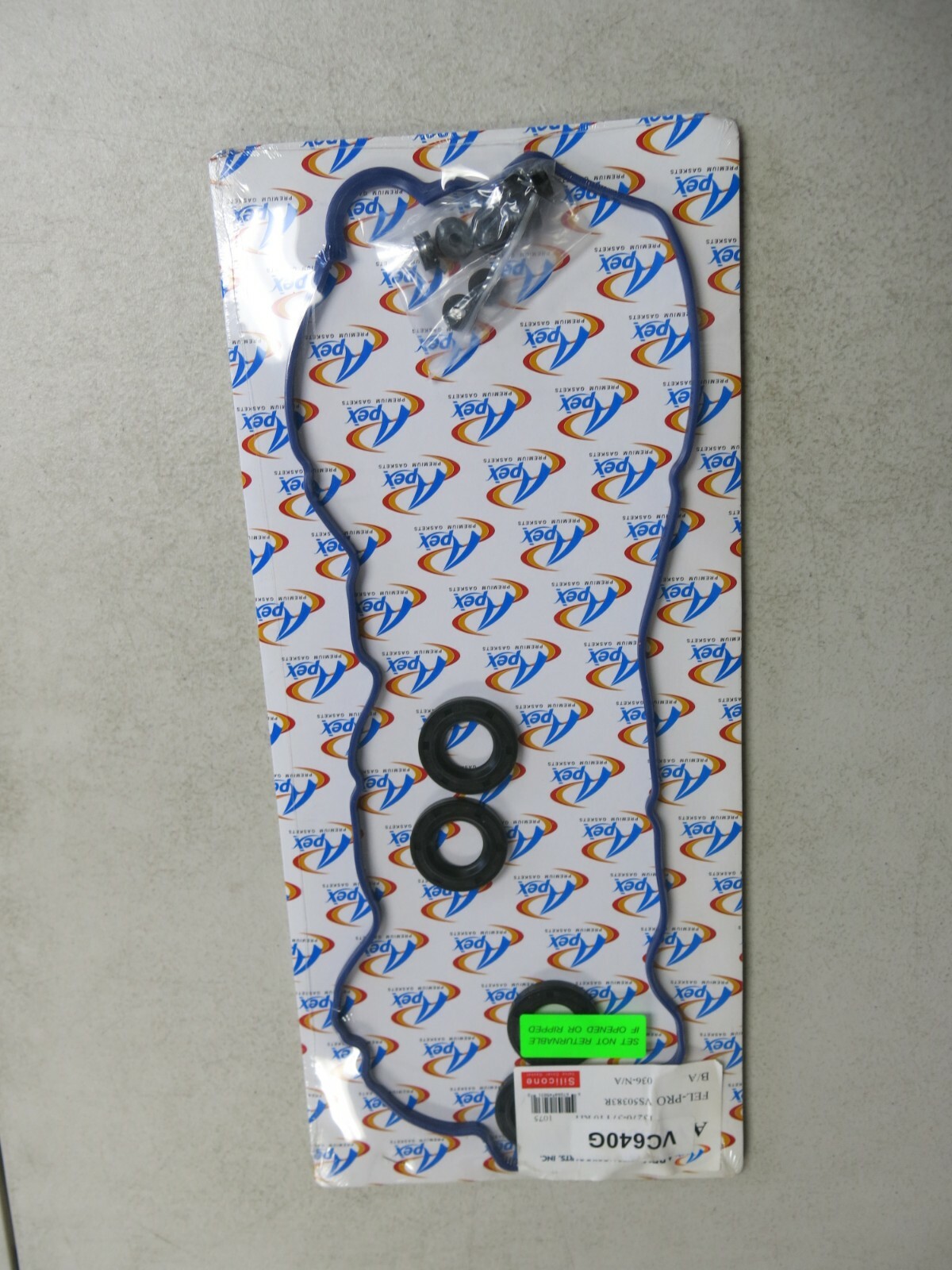 Engine Valve Cover Gasket SetDOHC, Eng Code GA16DE, 16 Valves Apex