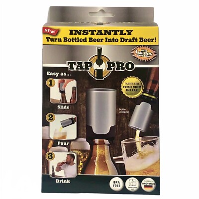 Tap Pro Bottle Adapter -Turn Bottled Beer Into Draft Beer, Dishwasher Safe