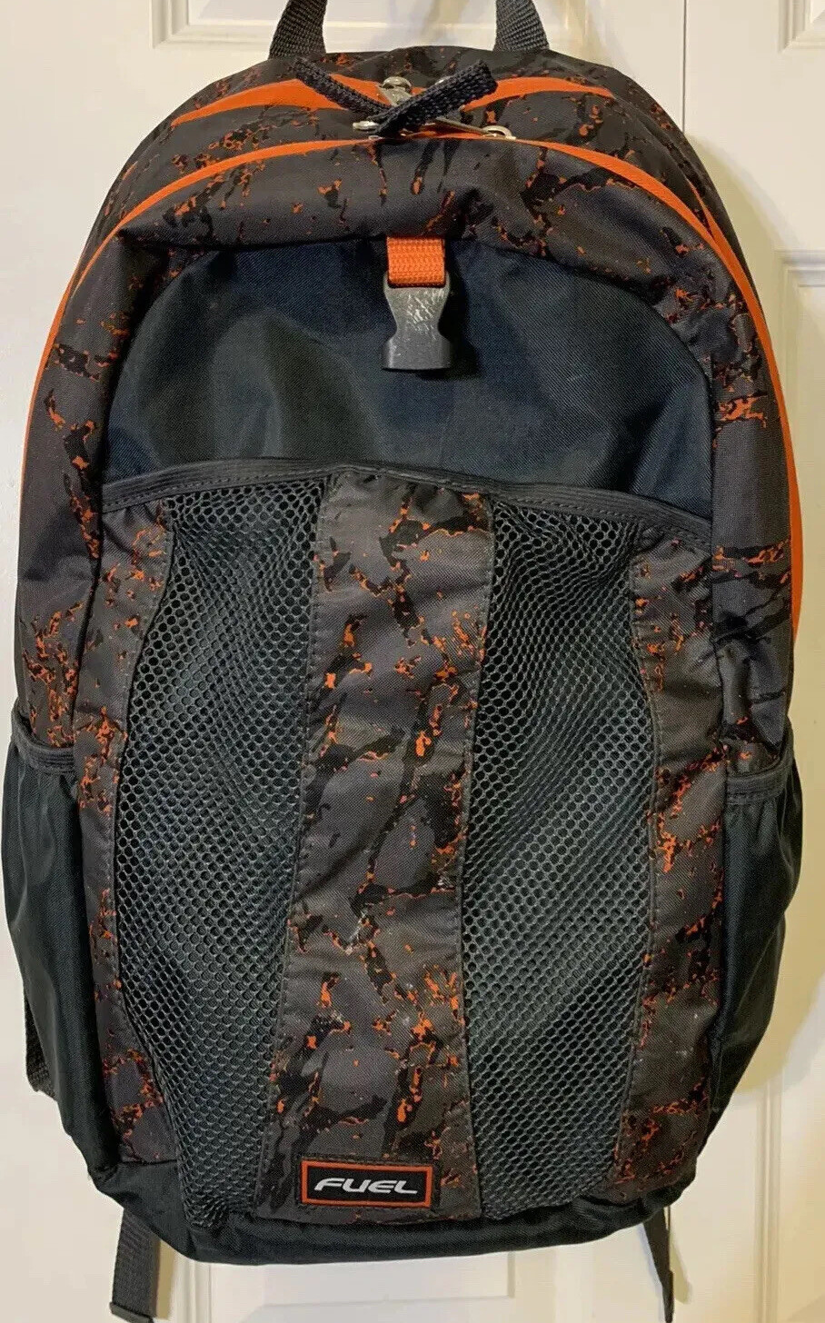 19" School Backpack With Laptop Pouch Orange Gray