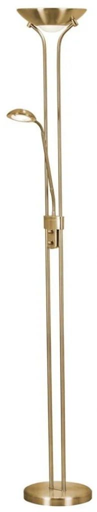 Floor Light Brass Matka LED Satin Searchlight 5430SB