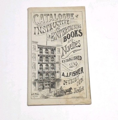 Catalogue of Books & Novelties AJ Fisher Vesey St New York Early 1900's Rare