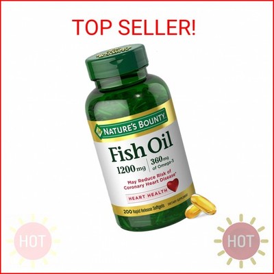 Nature's Bounty Fish Oil Omega 3 Supplements - Supports Heart Health, 1200 Mg Fi