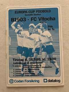 1986 B 1903 Denmark v FC Vitocha Sofia Bulgaria ECWC