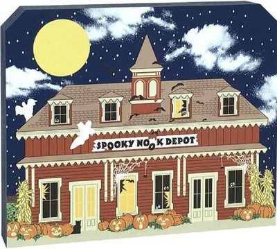 Cat's Meow Village Halloween Spooky Nook Train Depot #18-632 New
