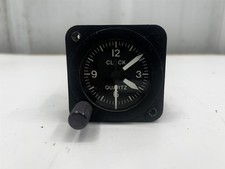 Airplane Aircraft Borg Instruments Electric Time Clock 12v Airplane Aircraft Borg Instruments Electric Time Clock 12v