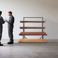 4-Tier Max 200kg Steel Horizontal Lumber Storage Rack Adjustable Cantilever Rack