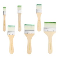 6Er Set Malpinsel 5,2-6,9 Cm Nylonborsten GrüN/Weiß FüR KüNstler