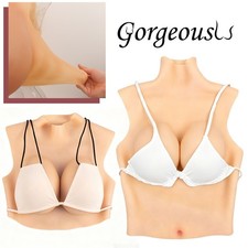 Realistic B-H Cup Silicone Breast Forms Breast Plate Fake Boobs For Crossdresser