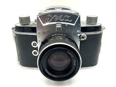 Ihagee Dresden Exa Typ 4 + Porst 135mm f/3.5 Kit Set Analog SLR 35mm Kamera