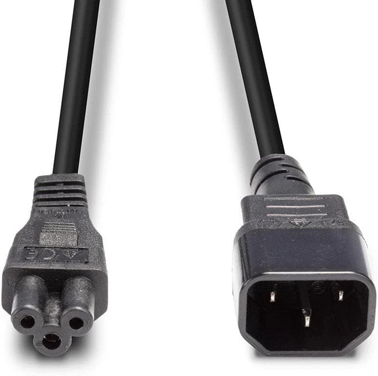 LINDY 30343 5m IEC C14 an IEC C5 Netzkabel schwarz 3-poliger UK-Stecker auf IEC  - Bild 3 von 4