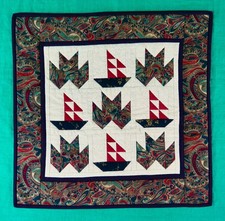Vintage Handcrafted Quilted Wall Hanging