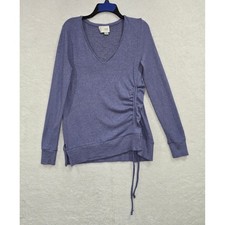 Saturday Sunday by Anthropologie Drawstring V Neck Long Sleeve Sweater Top S