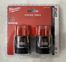 New Milwaukee 48-11-2411 Battery Pack M12 12V 12 Volt 1.5 Ah Red Lithium Ion NIB