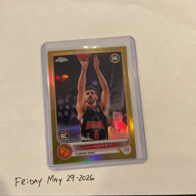 2022-23 Topps Chrome NBL Gold #34 William Hickey SN 03/50 Illawarra Hawks