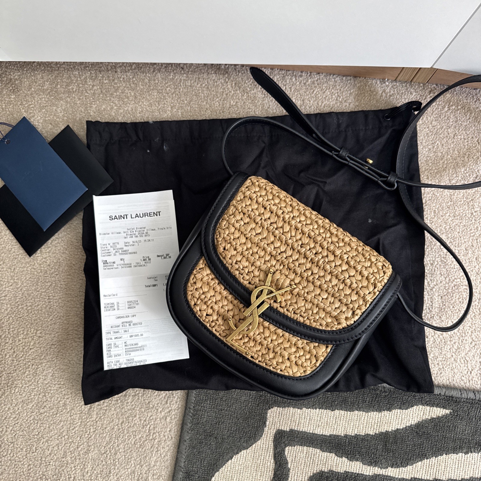 Borsa a tracolla YSL Saint Laurent Kaia in pelle nera