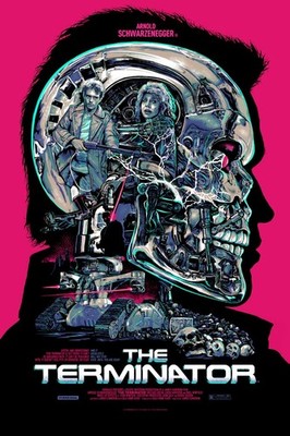 The Terminator (Variant) by Christopher Cox 46/75 Screen Print Movie Art Poster