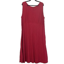 Cut Loose A-Line Sleeveless Linen Tomato Red Dress size 3X