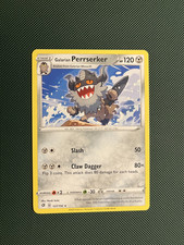 Pokemon TCG Galarian Perrserker 127/192 Rebel Clash Near Mint Condition