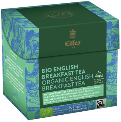 EILLES TEE Tea Diamond BIO ENGLISH BREAKFAST TEA Blatt im Pyramidenbeutel,