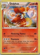 Delphox 13/124 Holo Rare Fates Collide Pokemon MP