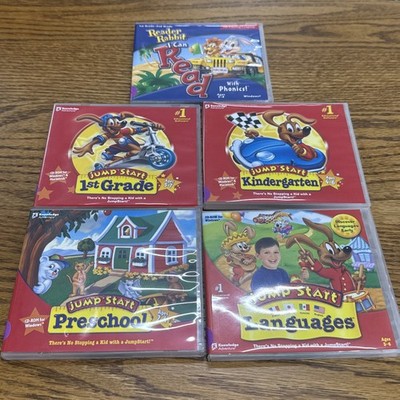 Jumpstart Preschool & 1st Grade PC Lot Of 5 (Windows XP, Vista)