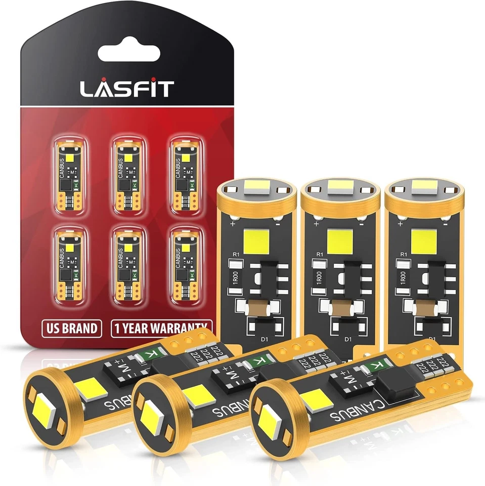 Long Lifespan 194 LED Bulbs, 6000K White - Efficient Replacement for Car Lights - Image 3 of 4