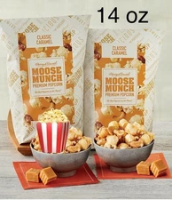 2 PK - Harry & David Moose Munch Premium 🍿 Popcorn Classic Caramel 14 oz