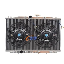 3 ROW Aluminum Radiator+Fans for 2004-2008 Acura TSX K24A2 L4 2.4L AT