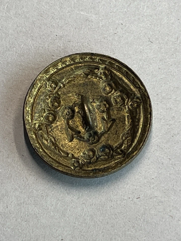 6 Antique Guilloche Victorian Buttons 1 inch Metal Florals Enamel - Image 4 of 4